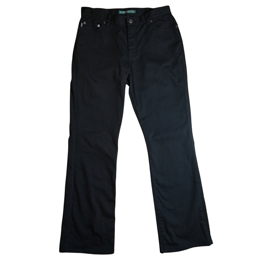 Lauren Jeans Co. Ralph Lauren Black Denim Jeans  Mid Rise  Size 8 NWOT